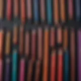 A vibrant selection of eyeshadow pencils in various shades