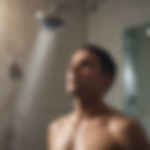 Electric razor in a steamy bathroom setting