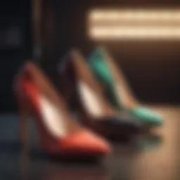 Elegant and stylish pumps on display