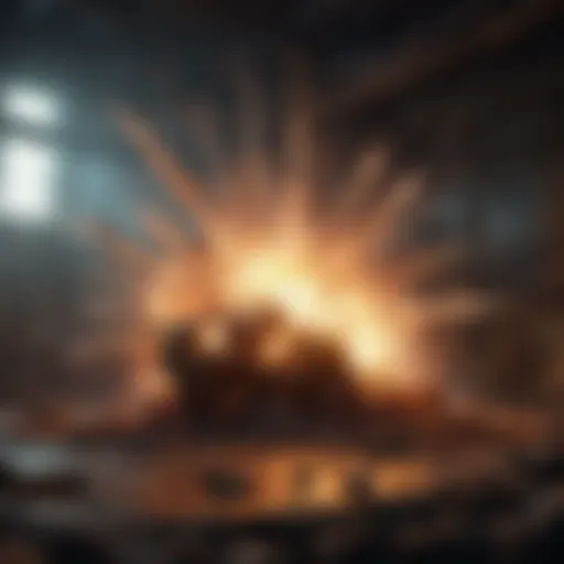 A cinematic explosion scene showcasing intense action.