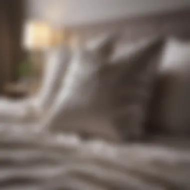 Soft Throw Pillows on a Bed Soft throw pillows arranged on a comfortable bed