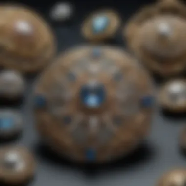 An array of vintage brooches, each telling a story of timeless elegance
