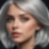 Glossy silver hair transformation