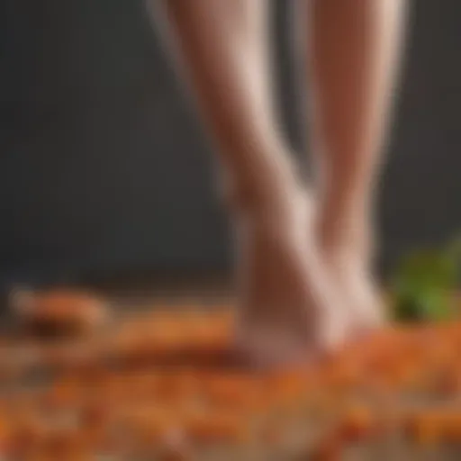 Close-up of Ulta foot peel ingredients showcasing their natural origins