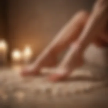 A serene spa setting illustrating the relaxation of foot peel application