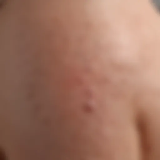 Close-up of bumpy skin texture highlighting keratosis pilaris