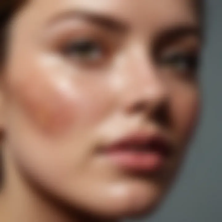 Illustration depicting the skin layers affected by LED treatment