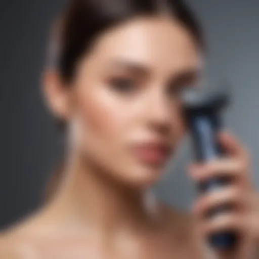 A sleek electric shaver designed for gentle skin care