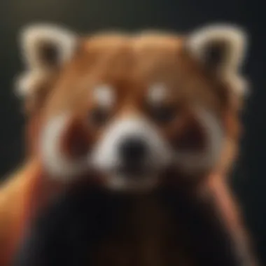Cultural Icon of the Red Panda Artistic representation of the red panda in popular culture, illustrating its charm and appeal.