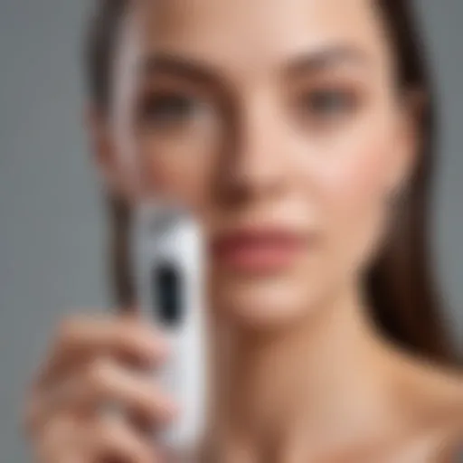 Detailed view of the Emjoi facial epilator showcasing its design and features