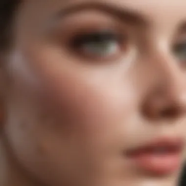 Clogged Pores and Impurities Illustration of clogged pores with impurities