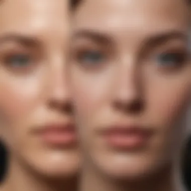 Healthy vs Blocked Pores Visual comparison of healthy versus blocked pores