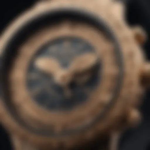 A close-up of a Versace watch featuring intricate design elements.