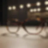 Elegant Warby Parker sunglasses on a stylish display