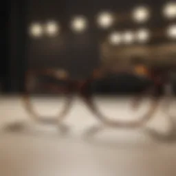 Elegant Warby Parker sunglasses on a stylish display