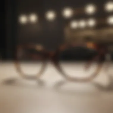 Elegant Warby Parker sunglasses on a stylish display